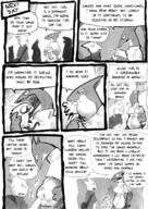 drawing gentle vore furry anthro comic monochrome clothed couple story drinking tinies dialogue science_fiction poking sound_effects jaggedjagd plot_intensive towa kiwa shroo giant_things_and_tiny_things