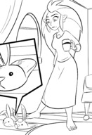 drawing monochrome barefoot shrunken_man looking_down disney pointed_ears cutaway caiman2 eda_clawthorne the_owl_house