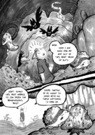 drawing gentle furry anthro comic monochrome story romantic adventure dialogue science_fiction jaggedjagd plot_intensive giant_things_and_tiny_things