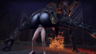 insertion nude butt armor sword anal sitting anal_insertion blue_skin animation shrunken_woman mask indoors all_fours looking_back legs_spread semi_nude under_butt dark_souls helmet digital_render dancer_of_the_boreal_valley coot27