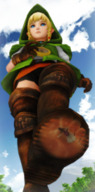 feet upskirt blonde long_hair clothed toes soles anime low_angle in_shoe pigtails walking shrunken_woman trapped outdoors under_foot raised_foot see_through pointed_ears digital_render the_legend_of_zelda linkle karkaterium hylian princess_zelda_(the_legend_of_zelda)