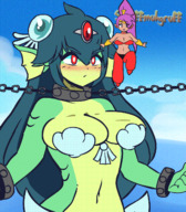drawing giantess blushing color angry animation chains green_skin shantae giga_mermaid shantae_half-genie_hero half-genie_hero scruffmuhgruff