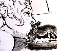 drawing monochrome kissing sarah freckles emily ed ednem