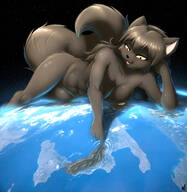 drawing nipples giantess nude furry macro blushing earth anthro black_hair color large_breasts long_hair destruction planet cleavage fox yellow_eyes lying_down open_mouth thighs italy continents cosmic_giantess bare_legs hand_on_head notbad621 kaaly bare_midriff black_skin dragging_finger