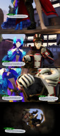 feet small_man long_hair clothed small_woman handheld toes barefoot purple_hair brunette sequence in_shoe story uniform giantesses falling cat_girl outdoors hat smelly between_fingers dropped dialogue panels shoe_insertion digital_render steamy morag sourcesizeshenanigans rex nia xenoblade_chronicles brighid