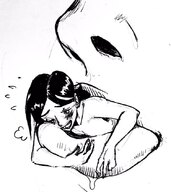 gentle nude monochrome tongue saliva mouthplay shrunken men on emily ed hair black ednem