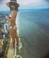 giantess collage city black_hair long_hair clothed beach looking_down outdoors kyoujingirls