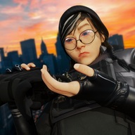 small_man city black_hair small_men handheld buildings glasses military in_shoe embarrassed gloves asian outdoors tinies braid soldiers bangs in_palm beanie looking_at_tiny digital_render rainbow_six_siege dokkaebi poggermeister