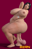 nipples insertion nude feet black_hair large_breasts long_hair butt small_woman toes barefoot anal smiling asian bondage bbw anal_insertion piercing jewelry nail_polish closed_eyes sex_toy thick_thighs no_background digital_render tied_to_sex_toy oern