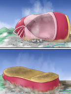 drawing city color destruction buildings anime shoes unknown_artist looming falling smoke clouds shoe_crush outdoors smelly source_needed debris steam fire_emblem tiki_(fire_emblem)