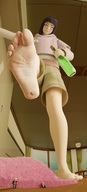 feet small_man blushing black_hair long_hair naruto clothed small_woman toes barefoot soles anime low_angle smiling foot_crush drunk looking_down cruel drinking hiding indoors raised_foot running_away slippers bangs stuck_to_foot imminent_crush looking_at_tiny digital_render hinata_hyuga discarded_footwear boruto salemgts boruto_uzamaki sarada_uchiha