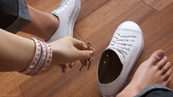 feet small_man clothed handheld toes barefoot high_angle scared in_shoe cruel indoors jewelry between_fingers unwilling shoe_insertion pleading sorenzer0 digital_render