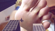giantess crush collage micro feet city blonde long_hair butt toes barefoot soles domination shrunken airplane fetish jets point_of_view