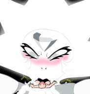 drawing giantess blushing handheld blowjob looking_down oral_sex white_skin steven_universe white_diamond gametimeasia