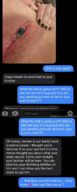 giantess collage insertion black_hair large_breasts story shrunken_man goth point_of_view texting incest gothgiant
