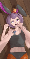 drawing color clothed purple_hair shrunken_woman ace_attorney imminent_vore trucy_wright betty_de_famme bonny_de_famme nicenoms