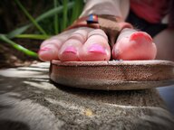 collage feet toes climbing outdoors flip_flops nail_polish tinies nikkiscutefeet