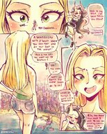 drawing giantess city blonde comic color butt destruction beach butt_crush low_angle undressing ceres_us mischief nikkiscutefeet ceres