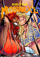 bikini breasts drawing giantess city mega color long_hair destruction blue_eyes cleavage fighting giantesses vehicles outdoors road semi_nude cleavage_window boston claw7705 bare_midriff starshot ben mudbrawlxl