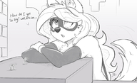 drawing gentle giantess furry tail anthro city mega dog monochrome long_hair clothed buildings superhero gloves canine camera sketch mask news looking_up leaning_against_building pencil_drawing interview dialogue arms_crossed reporter sleeves dog_ears recording shnider bare_midriff ncmares yohomeboync yohomeboyraps raps chest_tuft grayscale eyemask aussiebigtail she-rex out_of_frame