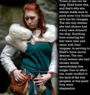 giantess collage color clothed domination story red_hair hand queen shrunken_woman looking_down captions outdoors handled curel viking looking_at_tiny crxii queen_elisif