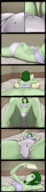 drawing blonde comic color butt blue_eyes barefoot shrinking bed climbing sequence insole shrunken elf green_hair relax lying_down shrunken_woman boot body_exploration indoors bedroom point_of_view book semi_nude reading green_skin pointed_ears bare_legs viruslex bare_midriff clothing_entrapment skimpy_clothes bare_thighs hapal33 kaia valvyre