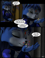 gentle furry comic color smiling love kissing krystal starfox heart closed_eyes necklace handled blcksheep looking_at_tiny digital_render fox_mccloud