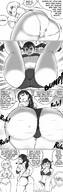 bikini breasts drawing giantess crush comic monochrome long_hair butt cleavage butt_crush anime domination low_angle camel_toe ponytail short_hair sitting underboob twintails shorts scale looking_down grey chair shrunken_person point_of_view smothering dialogue semi_nude perspective bare_legs bare_midriff sitting_on_tiny tamaki_kotatsu fire_force gtstamago grayscale maki_oze irisfacesitting
