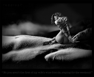 collage monochrome giant male penis lying_down bondage unknown_artist shrunken_woman source_needed no_background grayscale