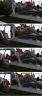 giantess nude pussy masturbation city comic color butt barefoot street lying_down legs vehicles houses outdoors sky trees digital_render bare dr-none bare_thighs