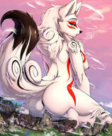 drawing female nipples giantess white_hair nude pussy furry macro wolf blushing masturbation tail anthro mega color long_hair butt cum claws barefoot topless yellow_eyes paws moaning grass asshole mountains river okami clouds thighs outdoors sky dripping looking_back sideboob cherry_blossom amaterasu paw_pads mountain_sex bare_legs notbad621 bare_midriff bare_thighs bare_ass bare_paws feet_poking_butt