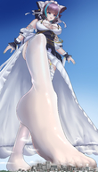 breasts drawing giantess crush feet giga city color large_breasts long_hair destruction blue_eyes clothed toes cleavage buildings soles anime purple_hair stockings low_angle smiling socks dress short_hair foot_crush looming looking_down clouds outdoors sky nail_polish raised_foot long_socks white_socks imminent_crush debris multicolored_hair cleavage_window bonnet azur_lane gabbit 糖圆 sugar_balls cheshire_(azure_lane) cheshire