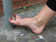 collage feet color toes barefoot shrunken_man between_toes outdoors nail_polish msku