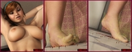 nipples giantess crush nude feet comic color toes barefoot blood brunette topless gore short_hair underboob foot_crush shrunken_people looking_down dirty scat bathroom indoors smelly smelly_feet nail_polish hairband digital_render bare_legs bare_midriff looking_at_tinies heavy_eyeshadow yarigts bare_thighs