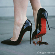 crush collage feet color high_heels shoes blood gore foot_crush cruel shrunken_person shoe_crush outdoors bare_legs mrgiantesslover