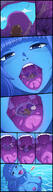 breasts drawing nipples giantess karbo nude vore blonde comic color long_hair tongue blue_eyes mouth water green_eyes blue_hair topless mermaid underwater short_hair anko mawshot blue_skin minigirl clouds outdoors sky closed_eyes sideboob trees in_water on_tongue bare_midriff