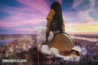 giantess collage giga city black_hair color butt destruction barefoot buildings kneeling airplane river clouds outdoors sky new_york_city semi_nude rear_view debris bare_legs bare_thighs mrgiantesslover lasnorlax