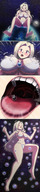 drawing growth giantess vore blushing earth blonde space comic color long_hair tongue planet mouth teeth barefoot cleavage saliva goddess moon moaning sitting mawshot universe semi_nude cosmic_giantess thedaibijin bare_legs my_hero_academia saliva_strands bare_midriff mt._lady bare_thighs terra hyper_breasts omni