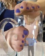 collage feet blonde color clothed stockings domination shrunken_man indoors cup nylon toe_ring nail_polish msku marlovefeet_msku nylon_stockings