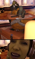 vore alien comic color clothed mouth domination boots sitting mawshot star_wars entrapment female_domination tentacles goggles belt jumpsuit green_skin digital_render hera_syndulla shoe_entrapment boot_entrapment sitting_on_tiny nude_tiny bananaboy4 twilek lekku