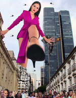 giantess crush collage feet giga city black_hair color destruction clothed high_heels buildings helicopter foot_crush shoe_crush outdoors sky earrings looking_at_viewer raised_foot imminent_crush rio_de_janeiro brazil zebos2003 juliette_freire