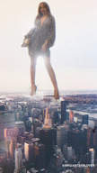 giantess collage giga city blonde color long_hair destruction clothed high_heels buildings outdoors sky new_york_city chrysler_building mrgiantesslover ginevraventurini