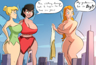 breasts drawing giantess nude pussy wings city mega blonde black_hair color long_hair butt blue_eyes cleavage skirt buildings green_eyes huge_breasts fairy topless ponytail dress short_hair tinkerbell giantesses dark_skin clouds outdoors sky disney sideboob top dialogue hands_on_hips orange_hair bare_butt covering_breasts thick_thighs hair_bun bare_legs peter_pan thumbelina ferngully crysta bare_midriff caiman2 huge_butt sxgodzilla bare_thighs