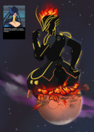 drawing giantess crush space color butt destruction planet butt_crush mars stars rear_view imminent_crush warframe lotus frosty_roy terra knarfdarf corpus ember_prime nef_anyon