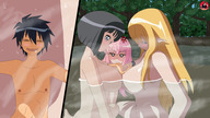 drawing giantess nude blushing blonde black_hair color long_hair blue_eyes barefoot cleavage water wet angry topless purple_eyes smiling pink_hair shrunken_man looking_down giantesses lake shrunken_person outdoors sideboob trees smothering bare_butt in_water zero_no_tsukaima hot_spring looking_at_tiny pointed_ears bare_back bare_legs bare_midriff bare_thighs nude_tiny kwaiigts louise_francoise_le_blanc_de_la_valliere tiffania_westwood siesta