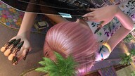 giantess city mega color clothed buildings smiling pink_hair lying_down short_hair vehicles outdoors nail_polish digital_render velocity-vektor