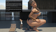 bikini growth blonde color long_hair barefoot mini_giantess squatting pool looking_down female_domination maid_uniform clouds outdoors sky italian nail_polish looking_back sideboob dialogue semi_nude aria looking_at_tiny redfiredog digital_render bare_back bare_legs claire bare_midriff bare_thighs virtualgiantess gianna