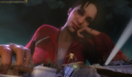 giantess crush insertion black_hair color blue_eyes clothed smiling zoey looking_down outdoors hospital left_4_dead looking_at_tiny digital_render source_size_shenanigans knarfdarf left_for_dead nick