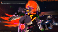 growth giantess crush vore space color tongue robot destruction mouth cleavage purple_eyes sun orange_hair handled glowing_eyes digital_render cosmic_giantess terra source_size_shenanigans knarfdarf robit galazy glowing_hair