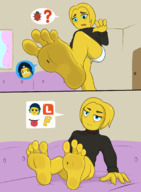 drawing crush micro feet blonde color blue_eyes barefoot soles underwear domination low_angle lying_down short_hair sitting foot_crush unaware humiliation indoors dirty_soles under_foot sweater milf raised_foot stuck_to_foot stuck_to_sole yellow_skin emoji incest shrunkenwoman mom sweatyfeet emojimovie marymeh jailbreak shrunkenfemale